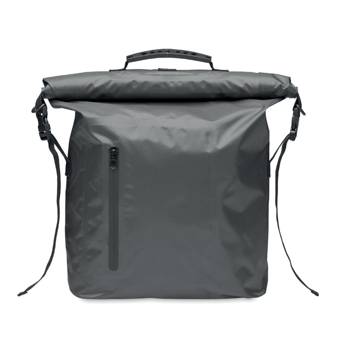 Sac à dos enroulable publicitaire étanche rPET SCUBAROLL Gris foncé